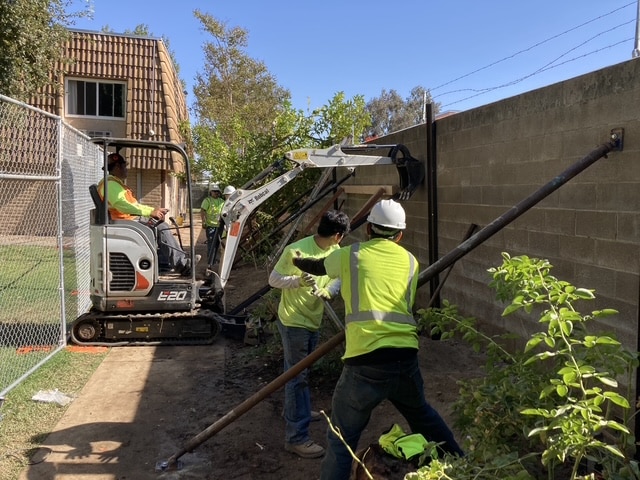 Stronghold Foundation Repair crew installing piers on a NorCal home